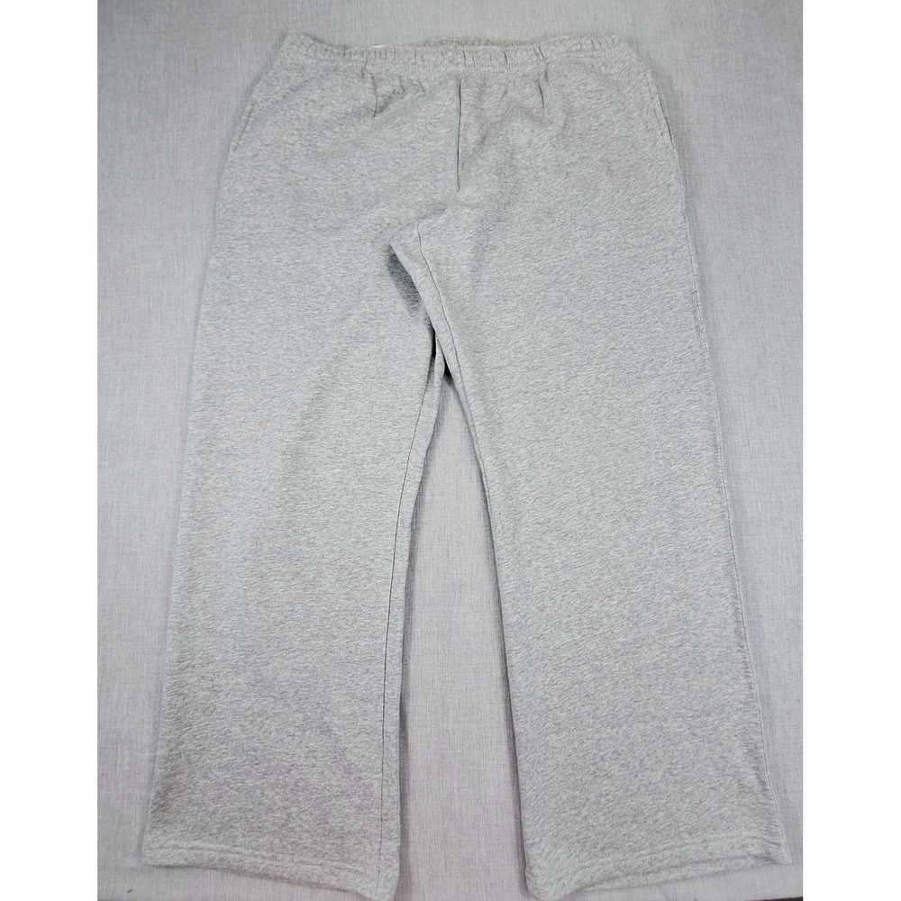 Everlast Sport Womens XL Gray Fleece Wide Leg Sweatpants Elastic Waist New